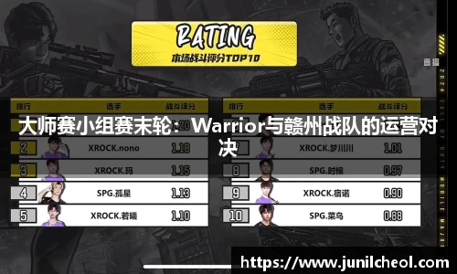 大师赛小组赛末轮：Warrior与赣州战队的运营对决