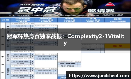 冠军杯热身赛独家战报：Complexity2-1Vitality